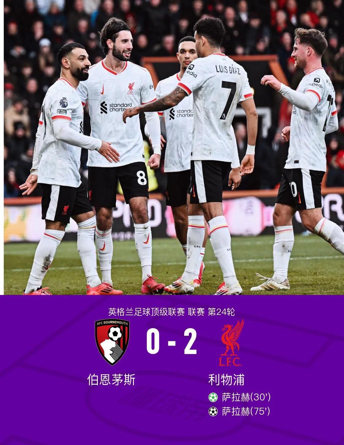 利物浦客场全取三分，英超前四形势乐观！
